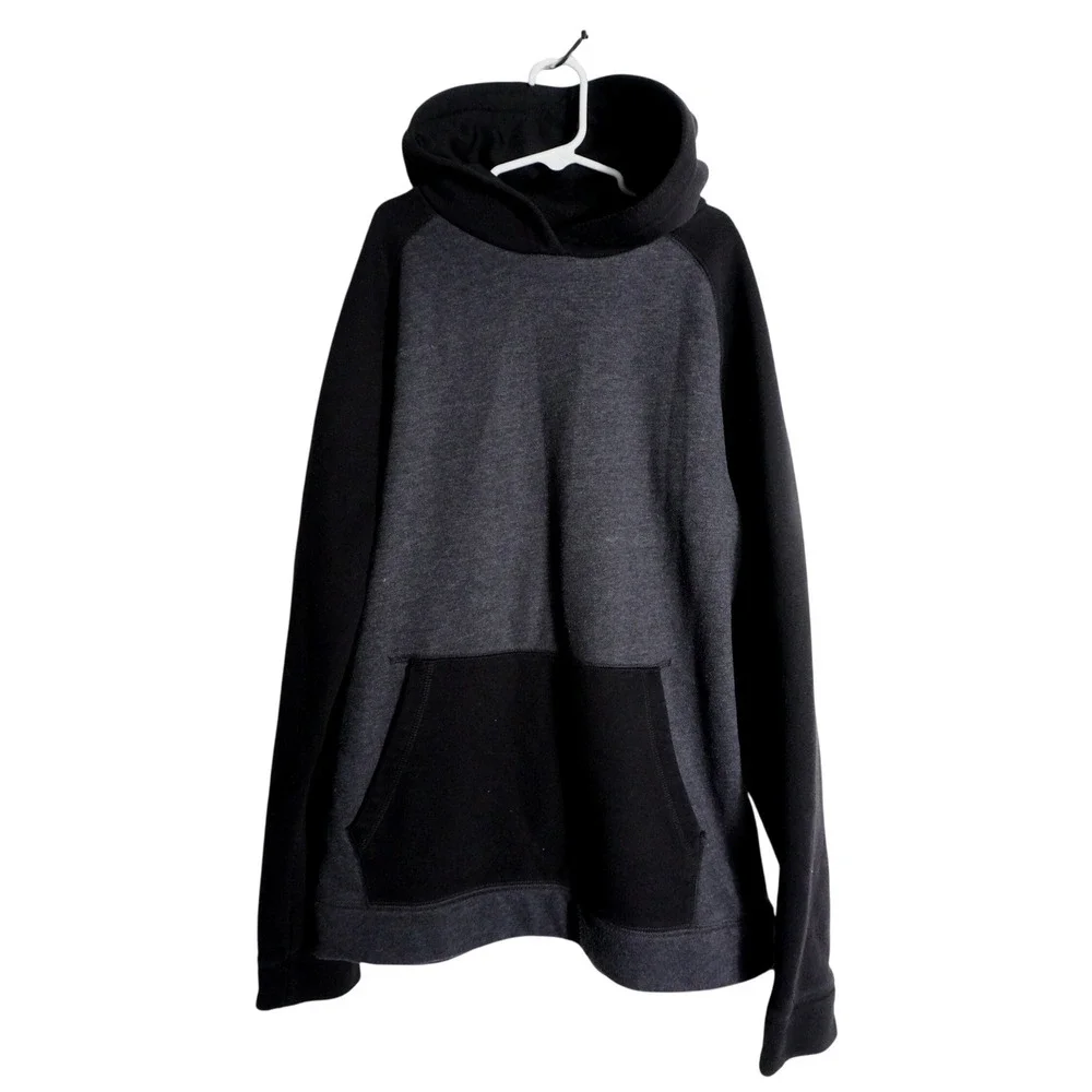 Tek Gear Ultrasoft Fleece Hoodie Size XL 18/20 Sporty Charcoal Black Pullover